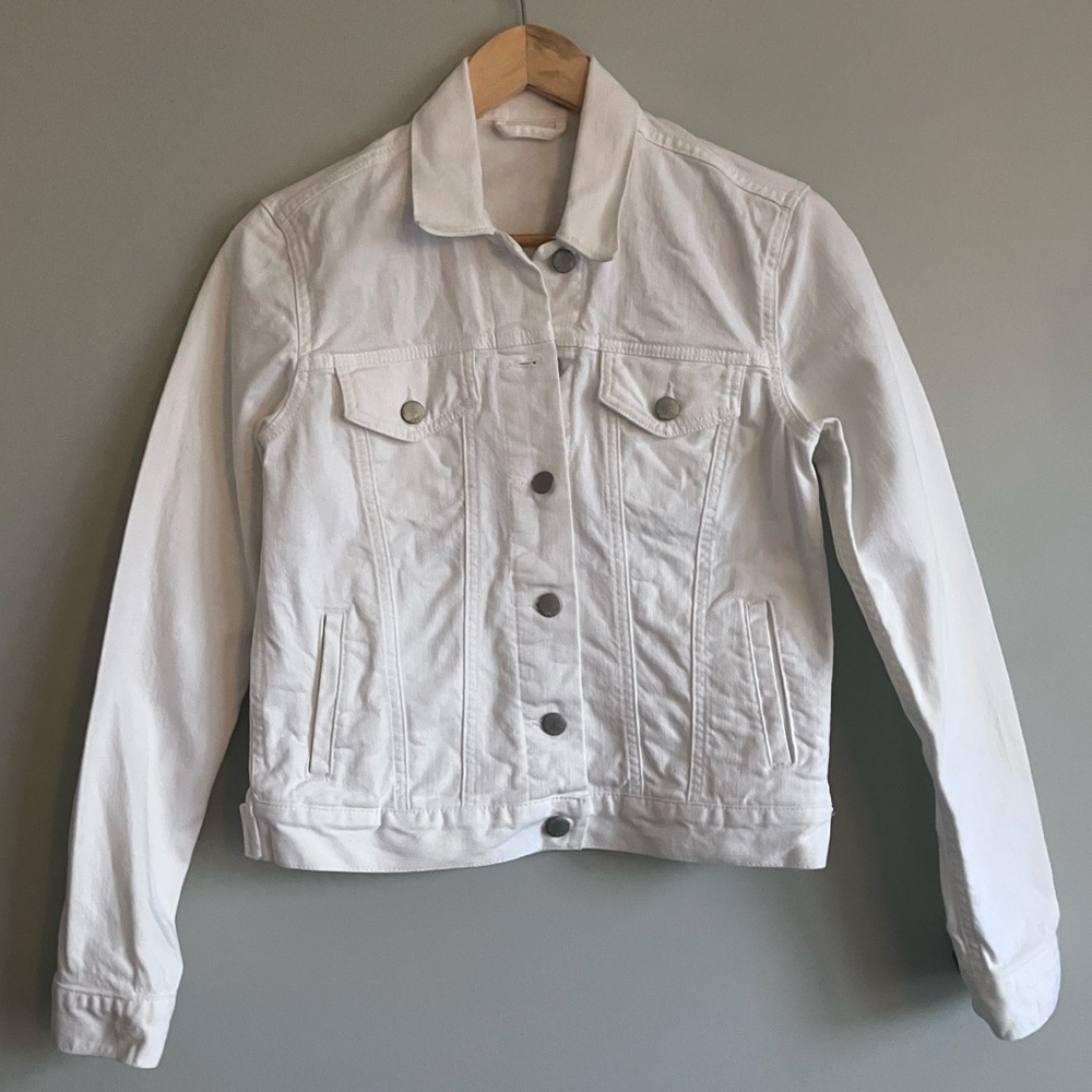 Gap White Denim Jacket Size XS